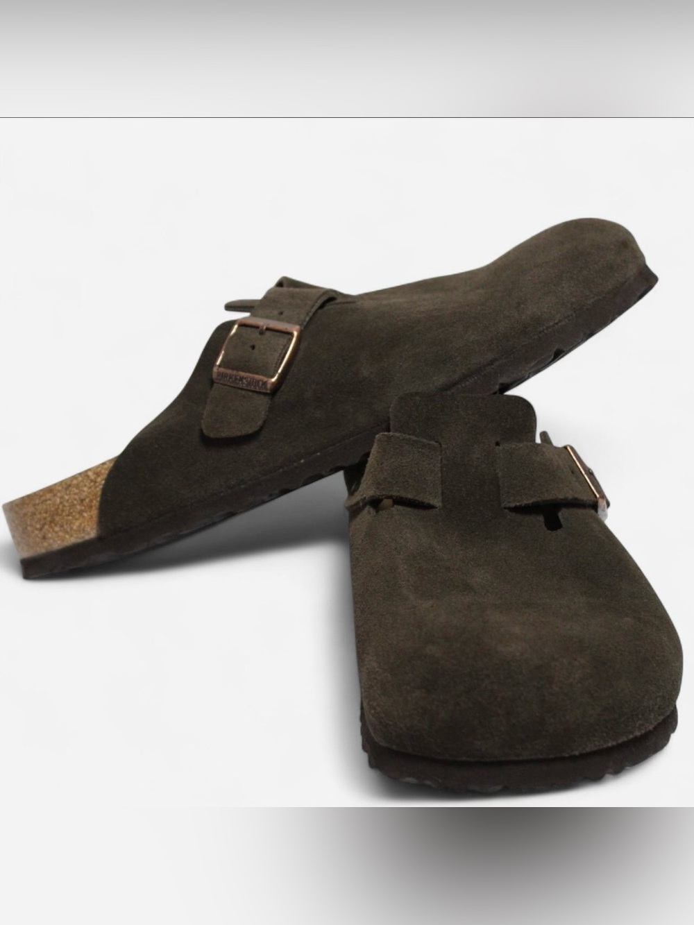 Birkenstock Boston Suede Clog -  brown